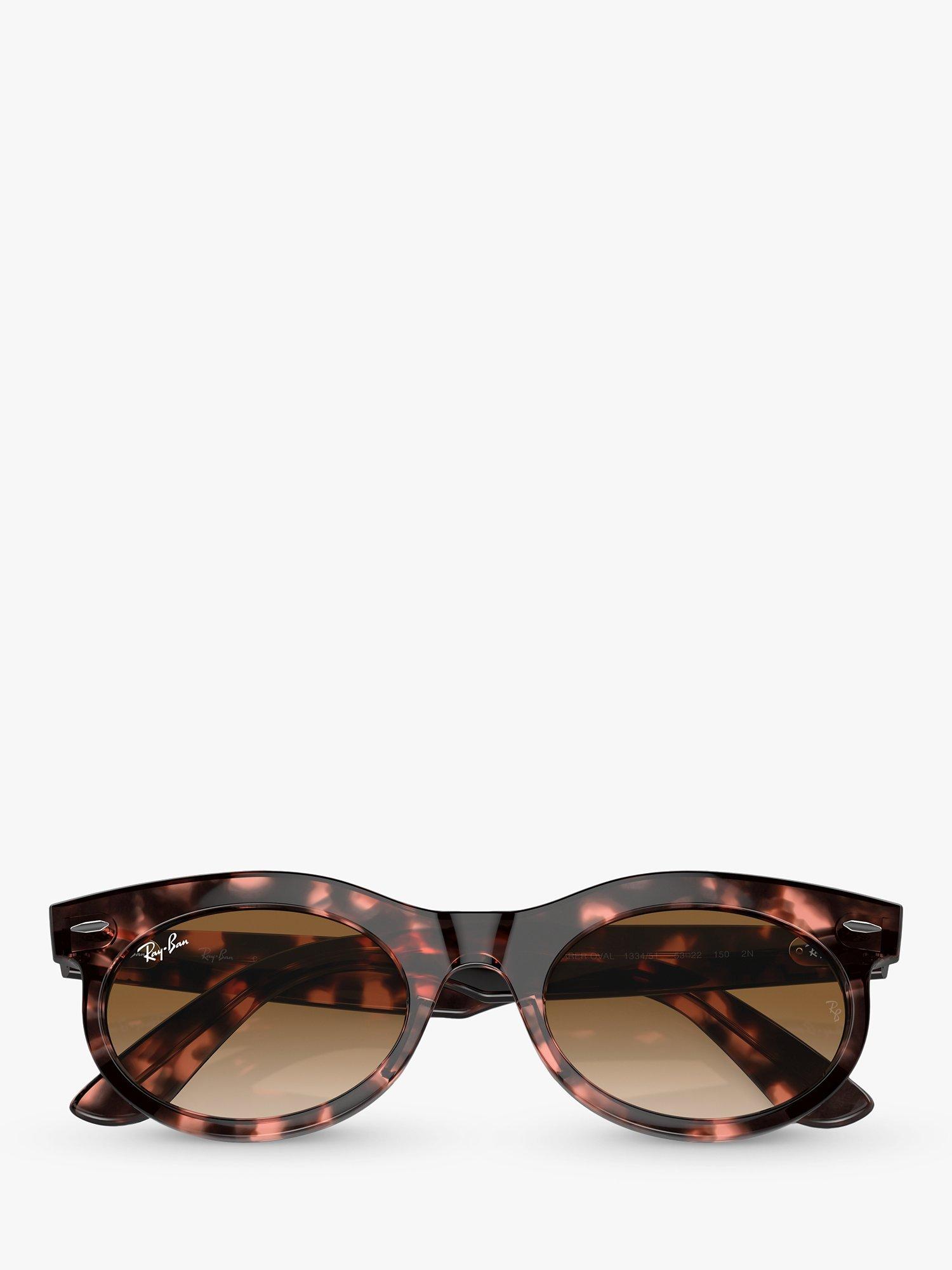 Product image 5 of 6, which shows Ray-Ban RB224213 Women's Oval Sunglasses, Pink Havana