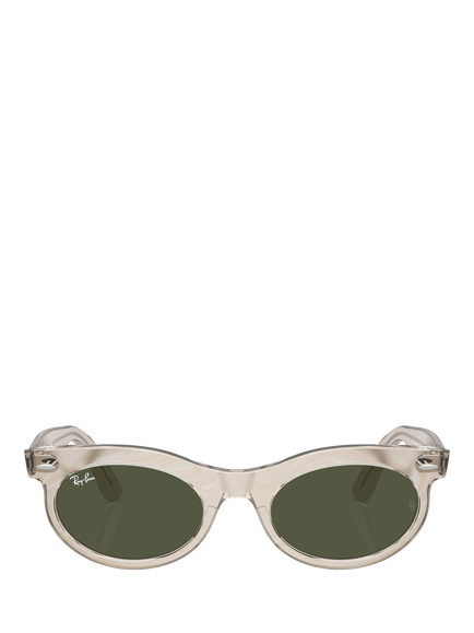 Ray-Ban RB2242 Women's Oval Sunglasses, Photo Waves Grey - view 2, Photo Waves Grey