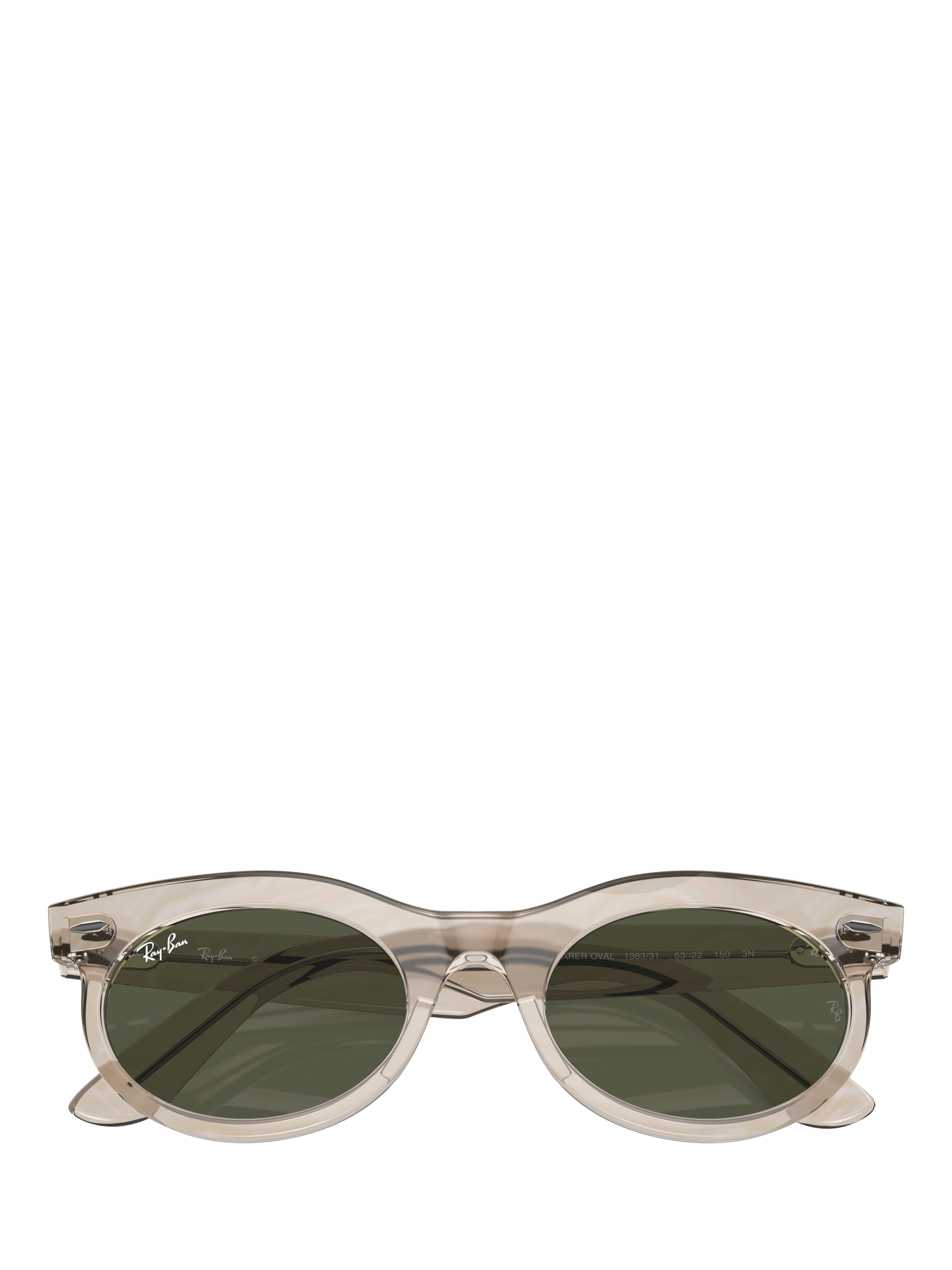Product image 5 of 8, which shows Ray-Ban RB2242 Women's Oval Sunglasses, Photo Waves Grey