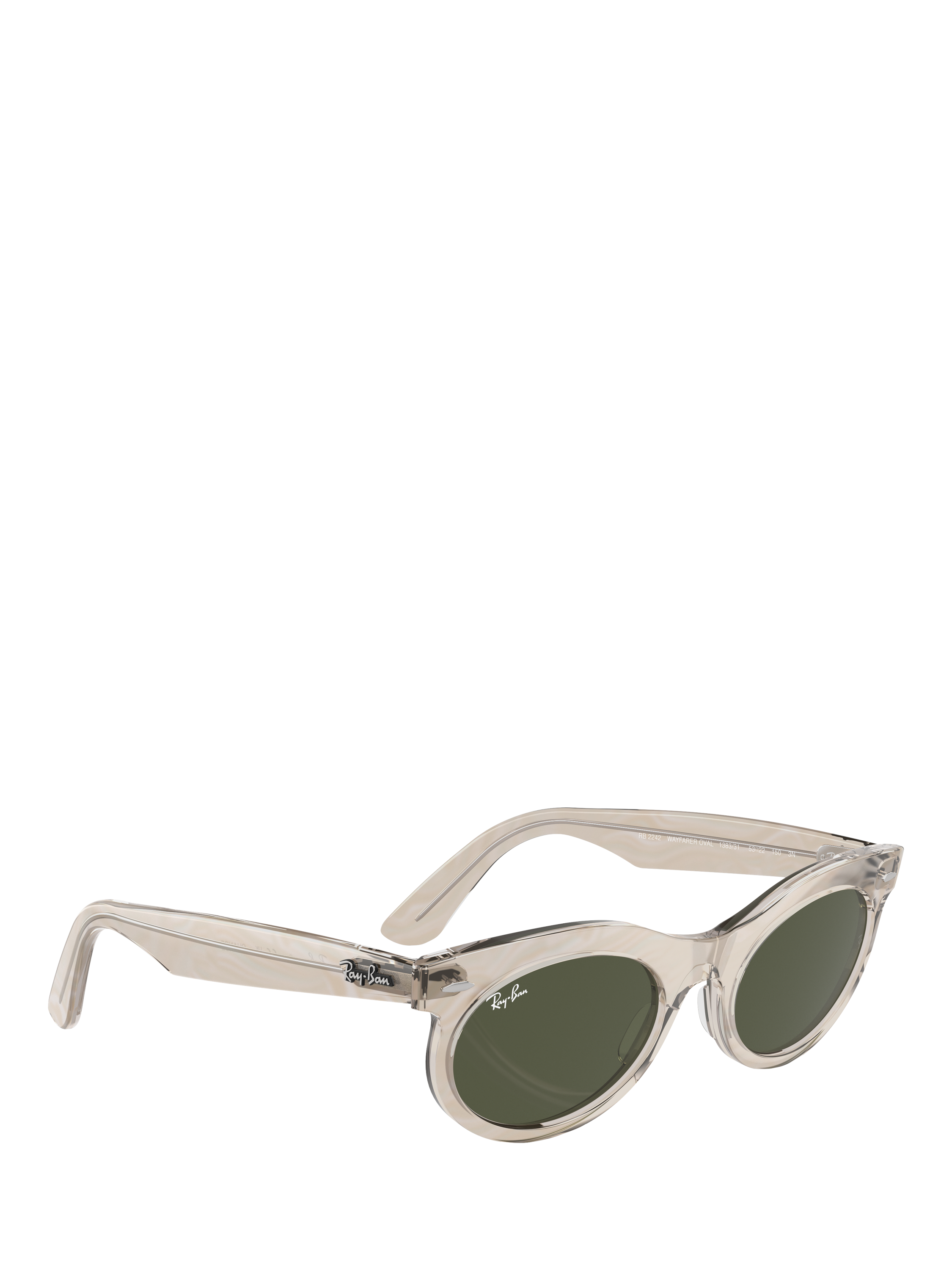 Product image 6 of 8, which shows Ray-Ban RB2242 Women's Oval Sunglasses, Photo Waves Grey