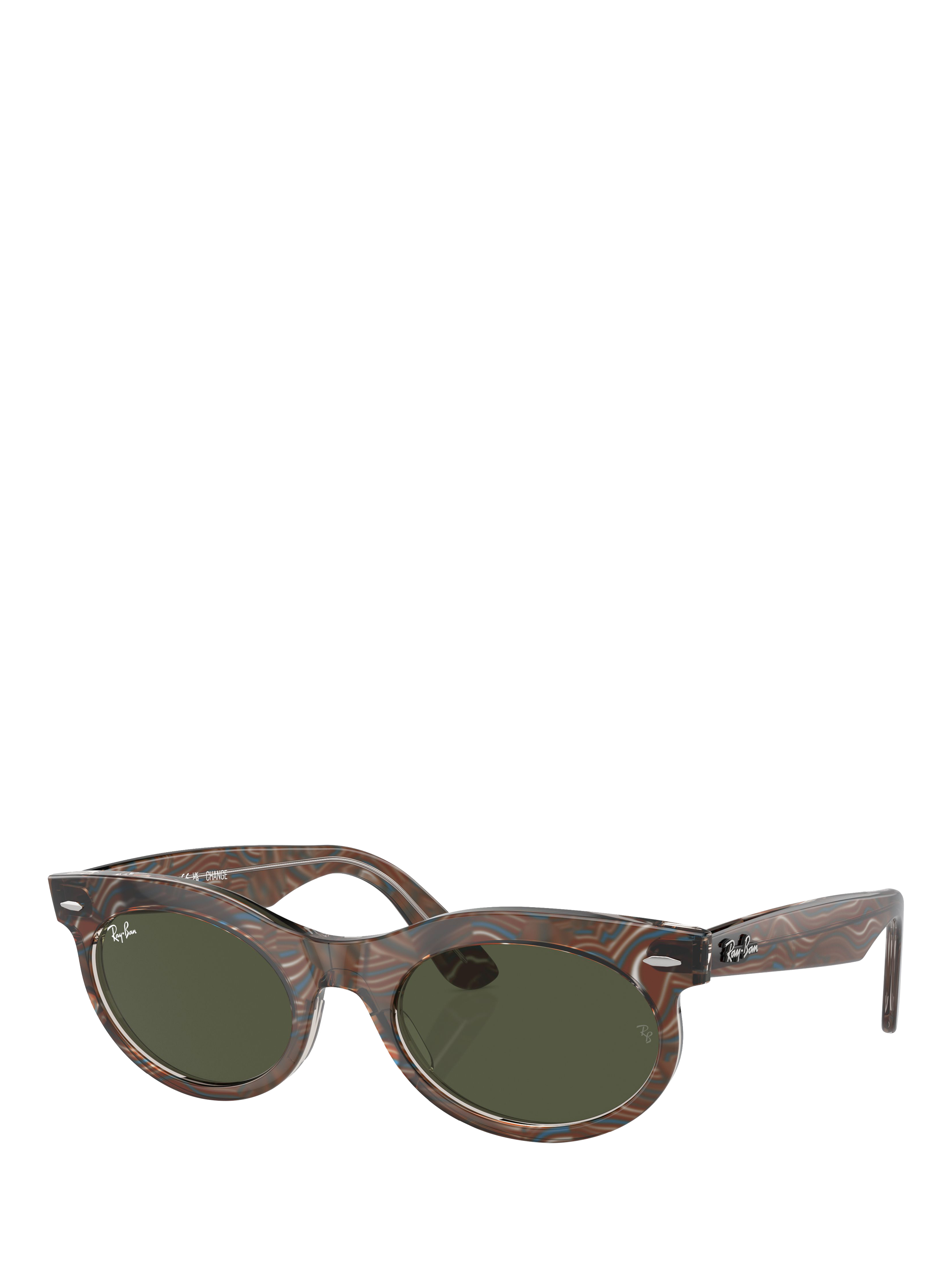 Product image 7 of 8, which shows Ray-Ban RB2242 Women's Oval Sunglasses, Photo Waves Grey
