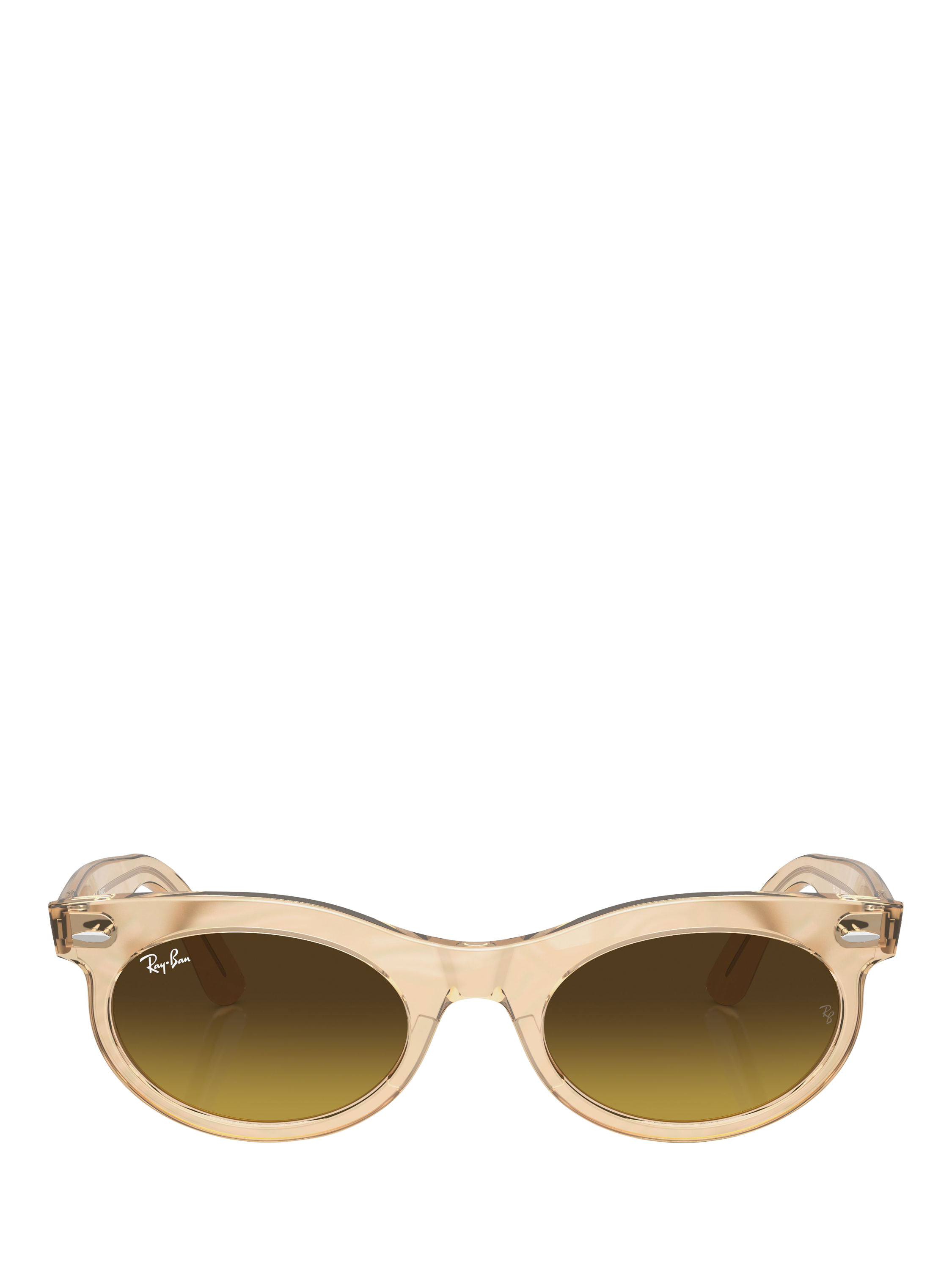Product image 2 of 8, which shows Ray-Ban RB2242 Women's Oval Sunglasses, Photo Waves Brown