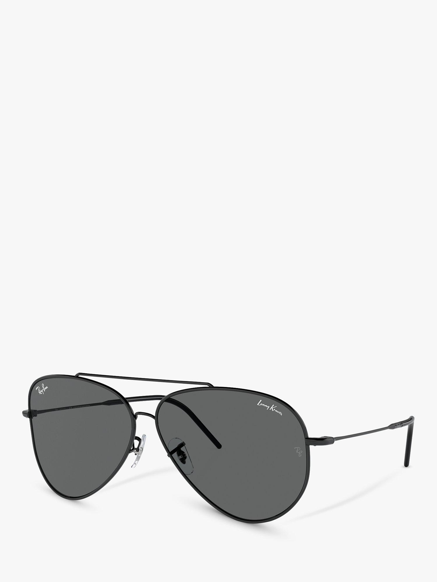 Product image 1 of 5, which shows Ray-Ban RBR0101 Men's Aviator Sunglasses, Black