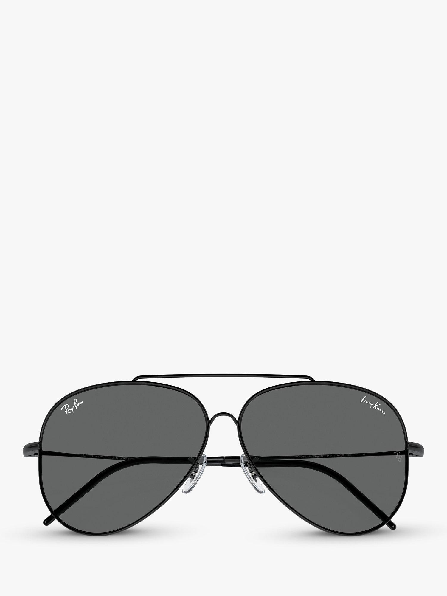 Product image 5 of 5, which shows Ray-Ban RBR0101 Men's Aviator Sunglasses, Black