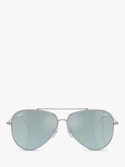 Ray-Ban RBR0101 Men's Aviator Sunglasses, Silver - view 2, Silver