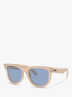 Ray-Ban RB0502S Wayfarer Sunglasses, Opal Beige/Honey, Opal Beige/Honey