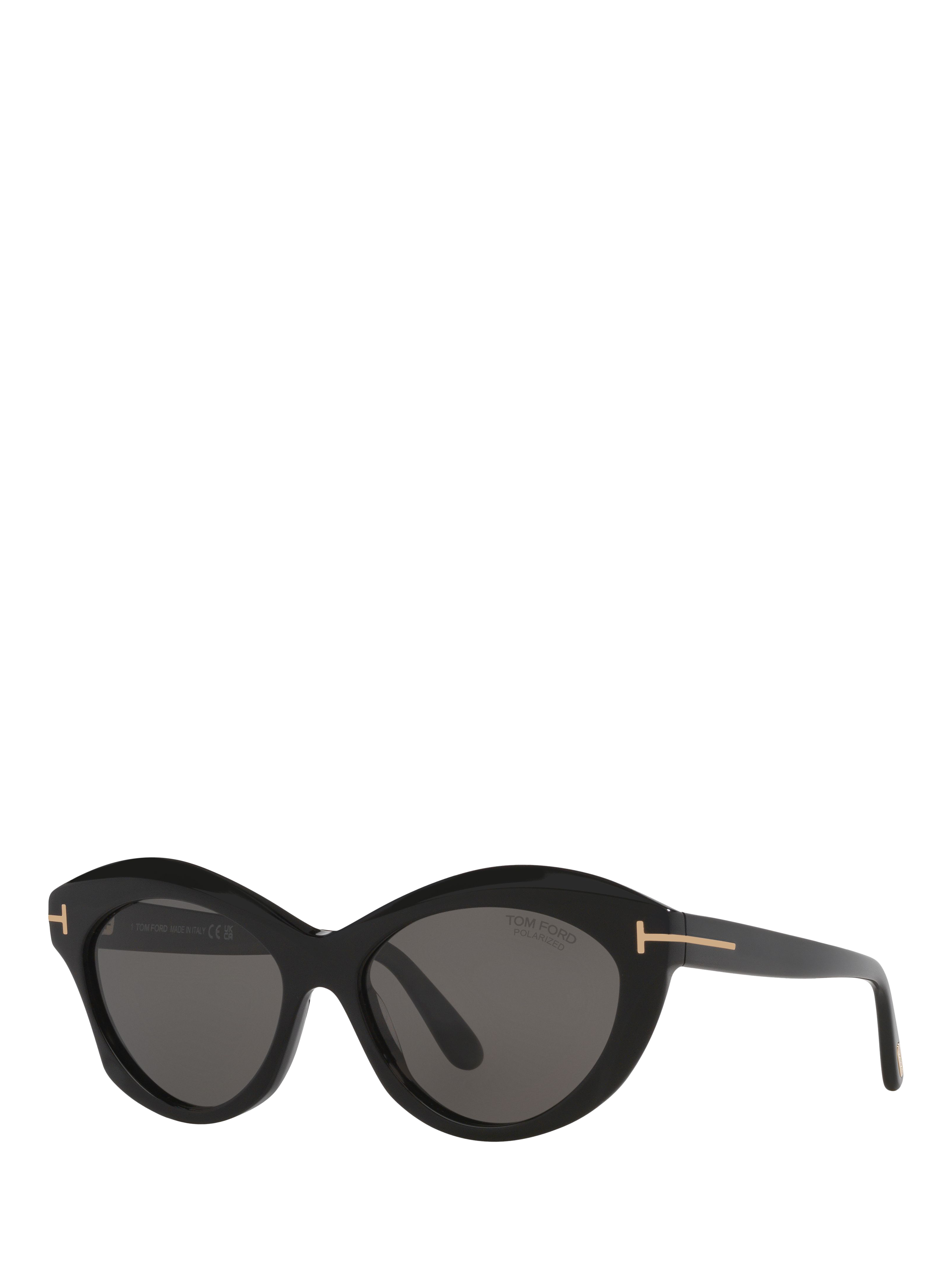 TOM FORD TR00184 Women s Polarised Cat s Eye Sunglasses Black