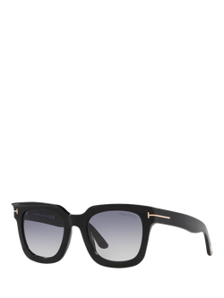 TOM FORD TR0018 Women's Square Sunglasses, Black, Black