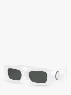 Versace VE4474 Women's Rectangular Sunglasses, White, White