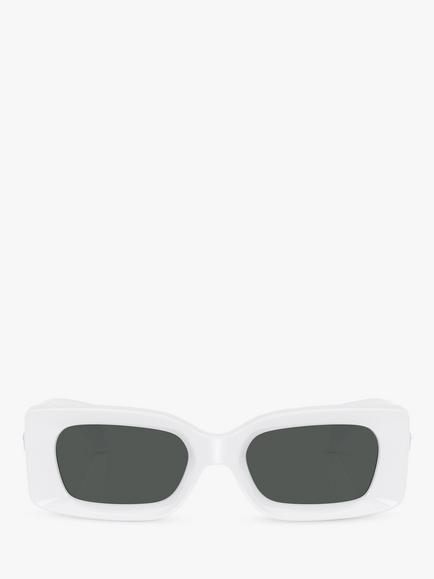 Versace VE4474 Women's Rectangular Sunglasses, White - view 2, White
