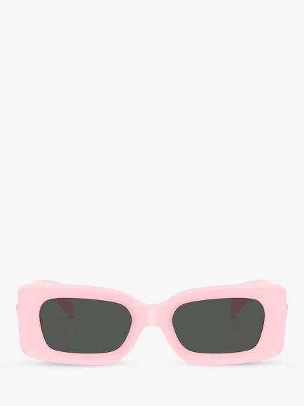 Versace VE4474U Women's Medusa Medallion Rectangular Sunglasses, Pink - view 2, Pink
