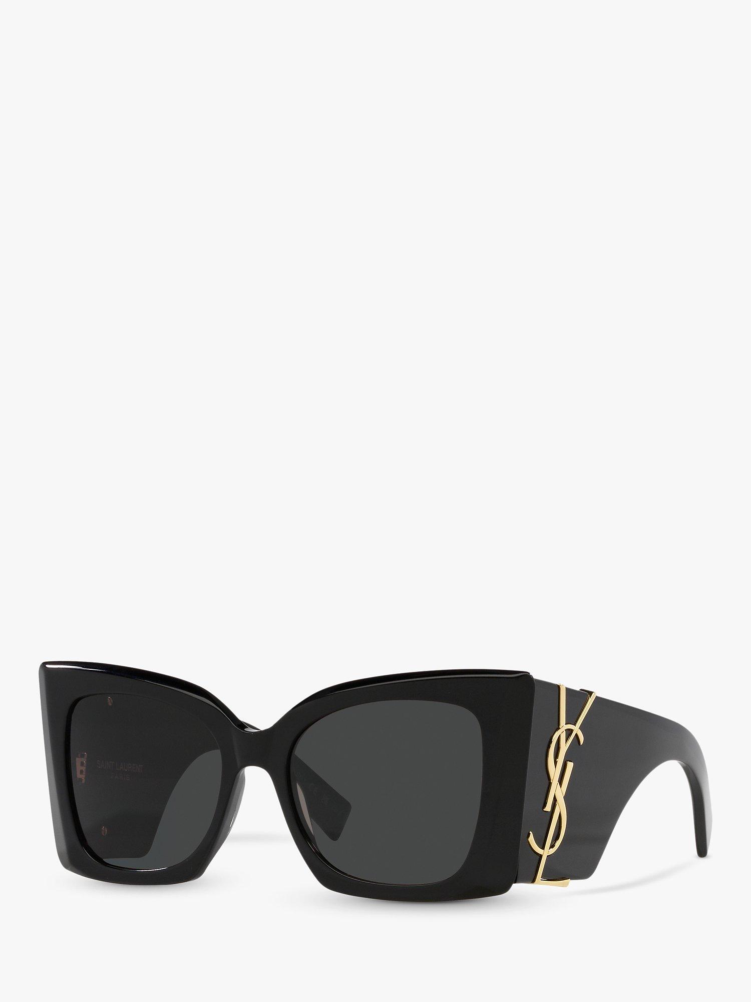 Product image 1 of 4, which shows Yves Saint Laurent YS000488 Women's Cat's Eye Sunglasses, Black
