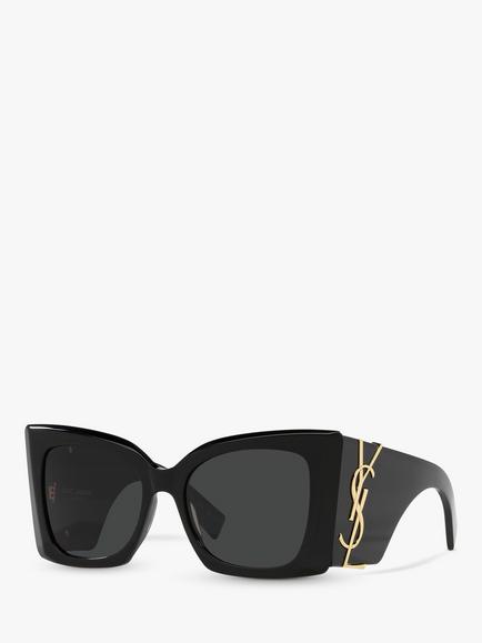 Yves Saint Laurent YS000488 Women's Cat's Eye Sunglasses, Black