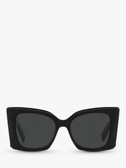 Yves Saint Laurent YS000488 Women's Cat's Eye Sunglasses - view 2, Black
