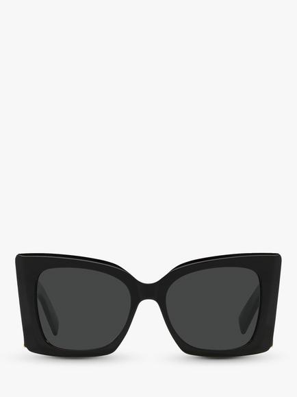 Yves Saint Laurent YS000488 Women's Cat's Eye Sunglasses - view 2, Black