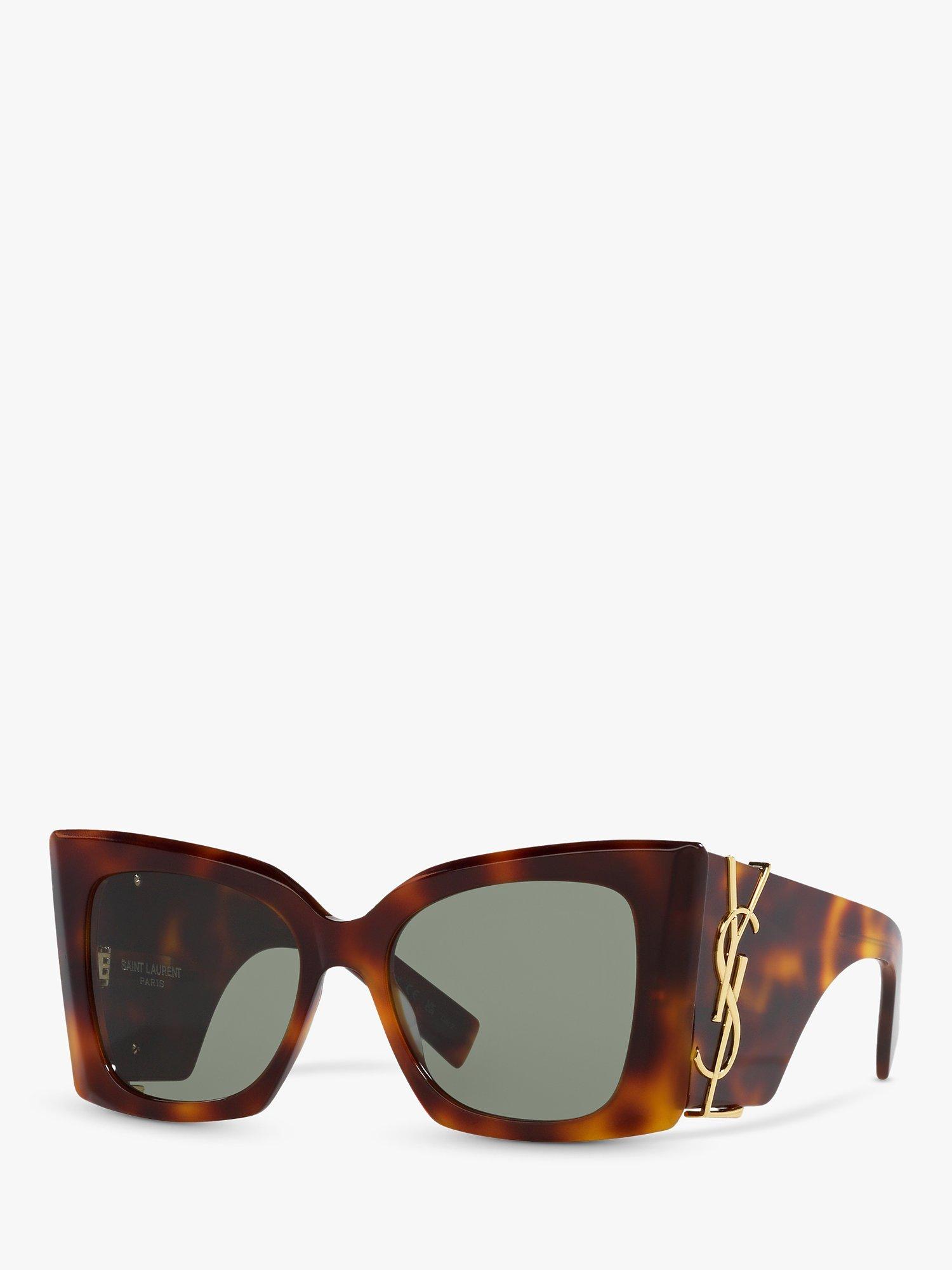 Product image 1 of 4, which shows Yves Saint Laurent YS000488 Women's Cat's Eye Sunglasses, Tortoise