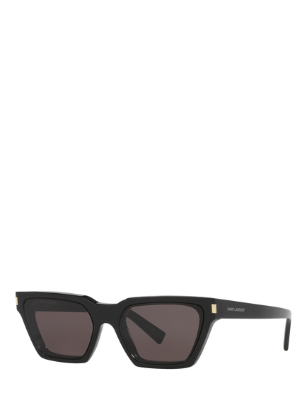 Yves Saint Laurent YS000516 Women's Rectangular Sunglasses, Black, Black
