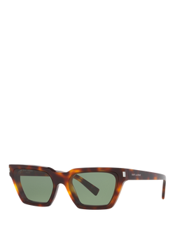 Yves Saint Laurent YS000516 Women's Rectangular Sunglasses, Brown, Brown