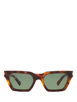 Yves Saint Laurent YS000516 Women's Rectangular Sunglasses, Brown - view 2, Brown