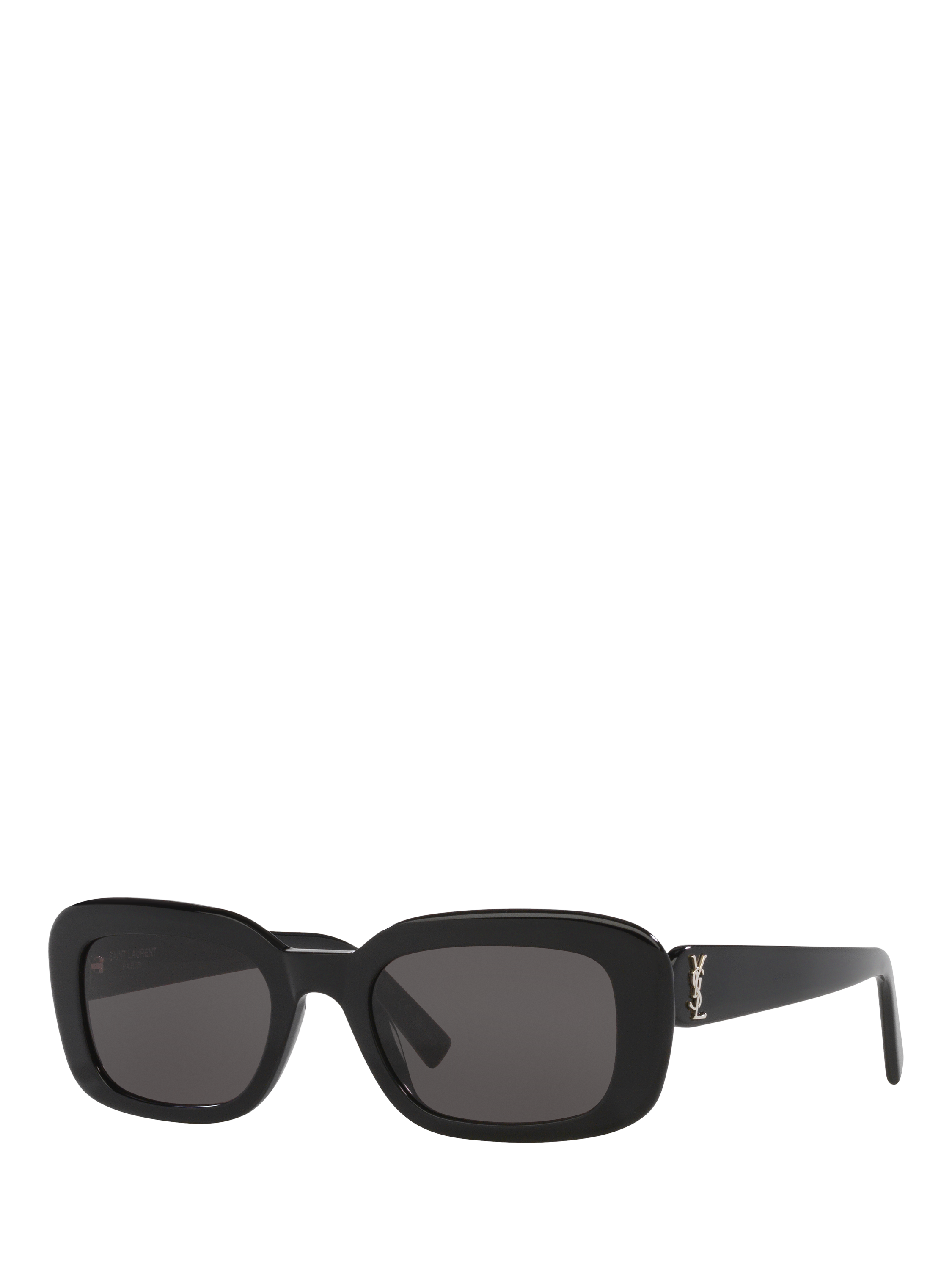 Product image 1 of 4, which shows Yves Saint Laurent YS000525 Women's Rectangular Sunglasses, Black