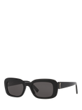 Yves Saint Laurent YS000525 Women's Rectangular Sunglasses, Black