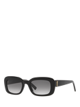 Yves Saint Laurent YS000525 Women's Rectangular Sunglasses, Black