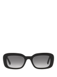 Yves Saint Laurent YS000525 Women's Rectangular Sunglasses, Black
