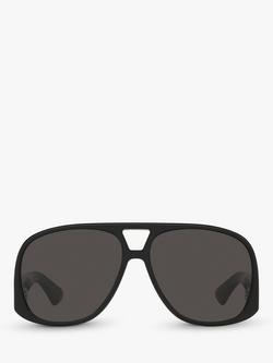 Yves Saint Laurent YS00055 Men's Aviator Sunglasses, Black - view 2, Black