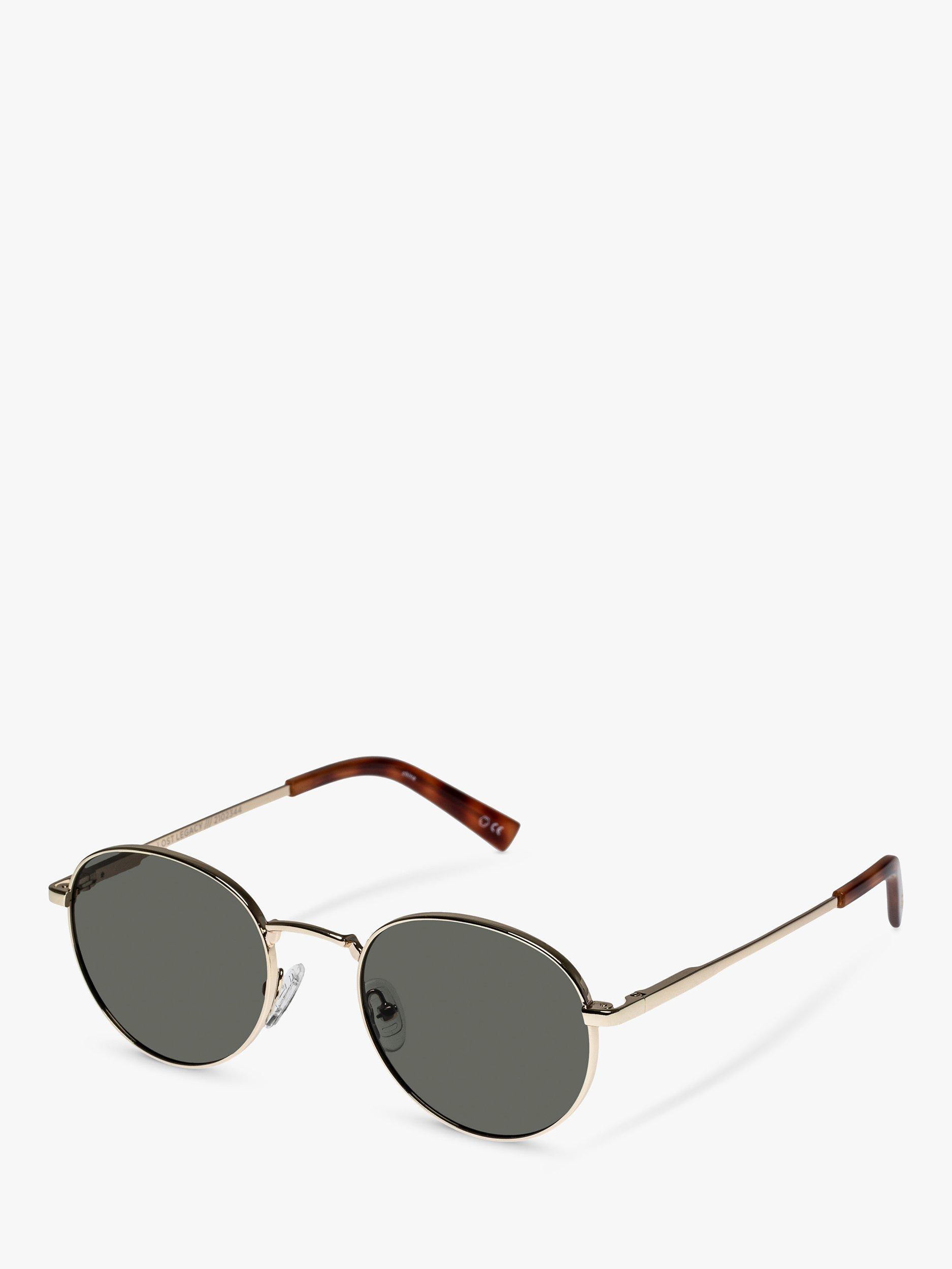 Product image 1 of 2, which shows Le Specs LSP2102344 Lost Legacy Unisex Round Sunglasses, Gold/Grey