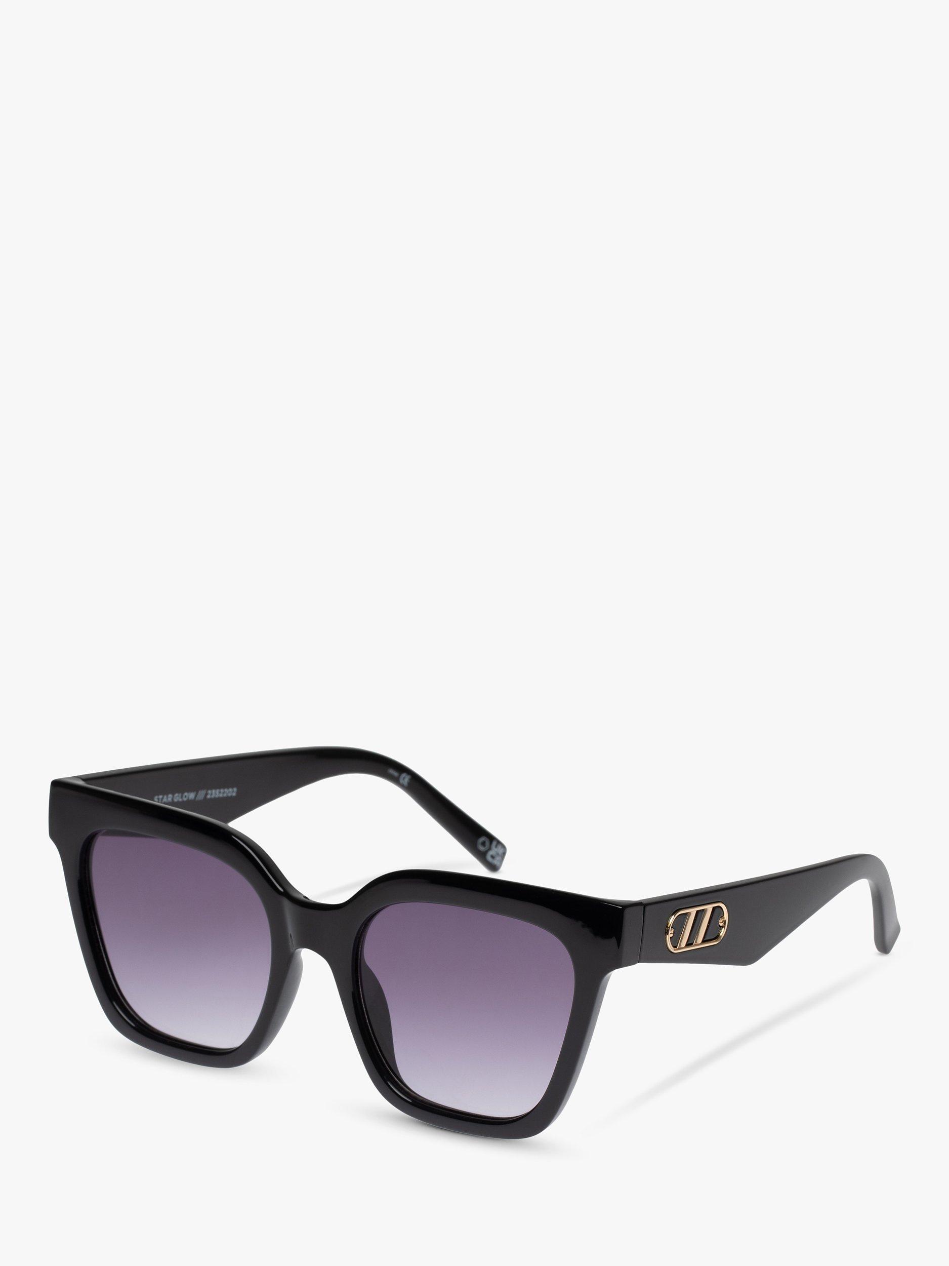 Product image 1 of 2, which shows Le Specs LSP2352202 Women's D-Frame Sunglasses, Black/Purple Gradient
