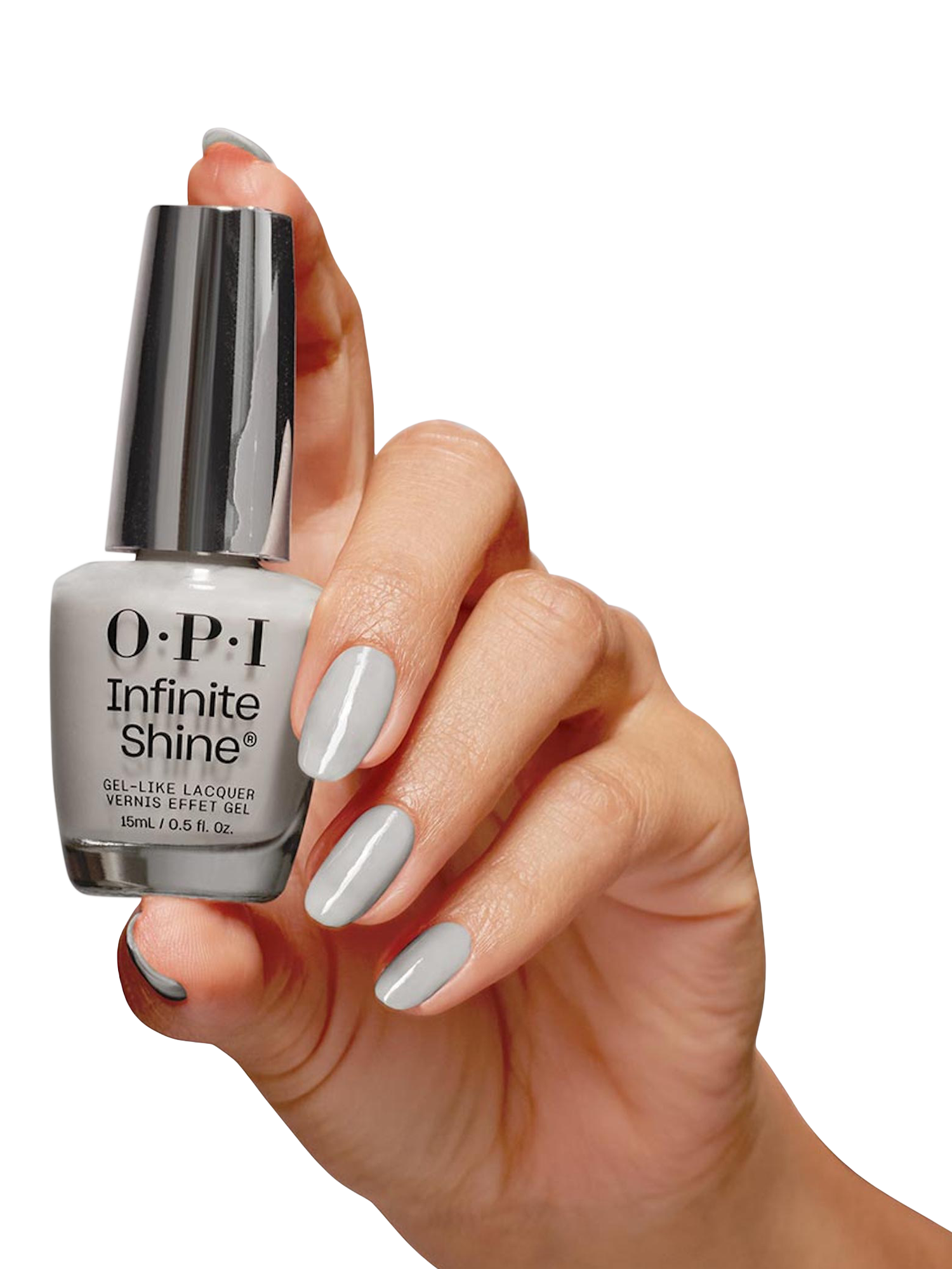 Product image 5 of 7, which shows OPI Infinite Shine Gel-Like Lacquer Nail Polish, Gray It On Me