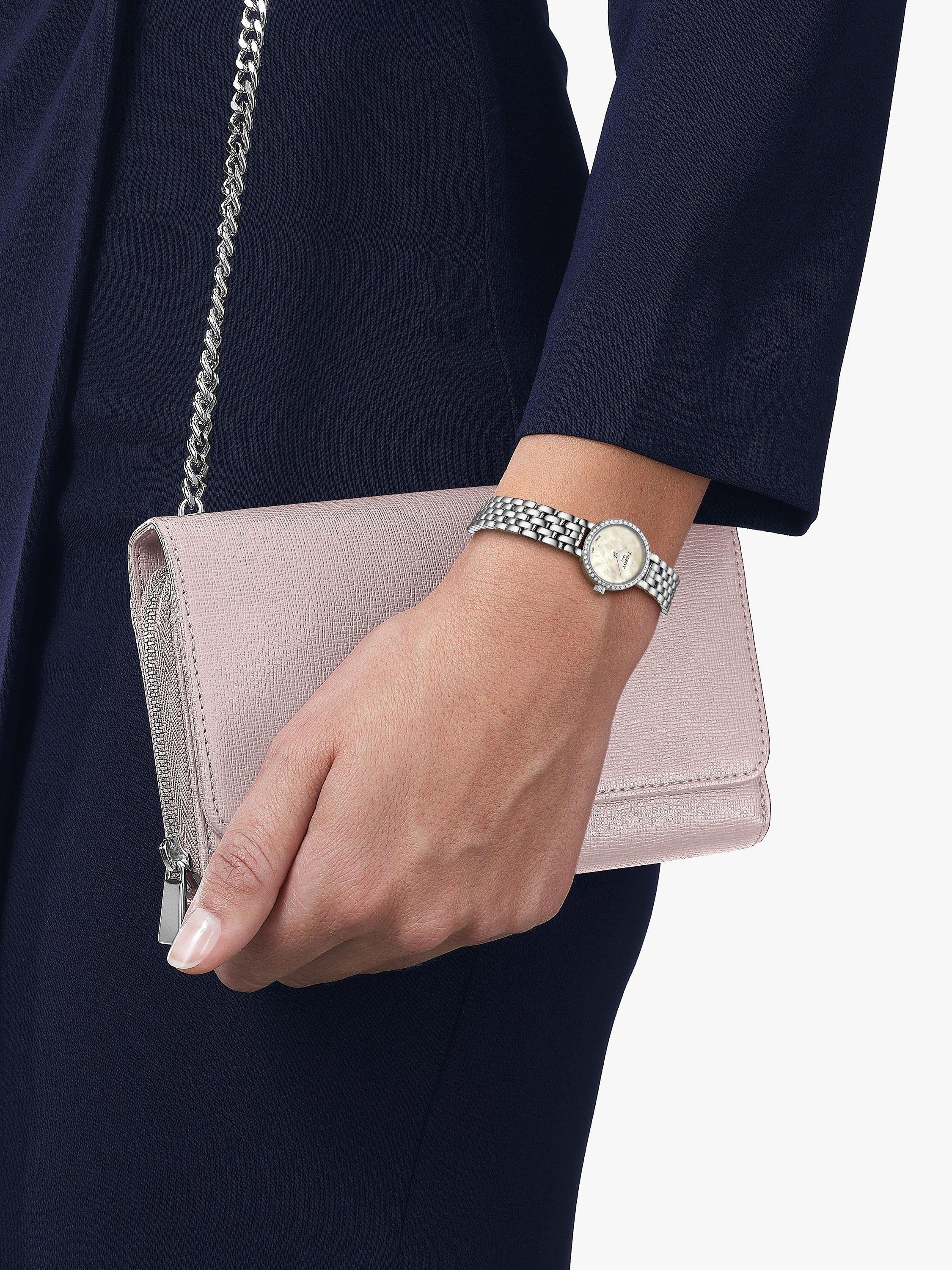 Product image 4 of 4, which shows Tissot T1400096111600 Lovely Women's Mother of Pearl Diamond Bracelet Strap Watch, Silver