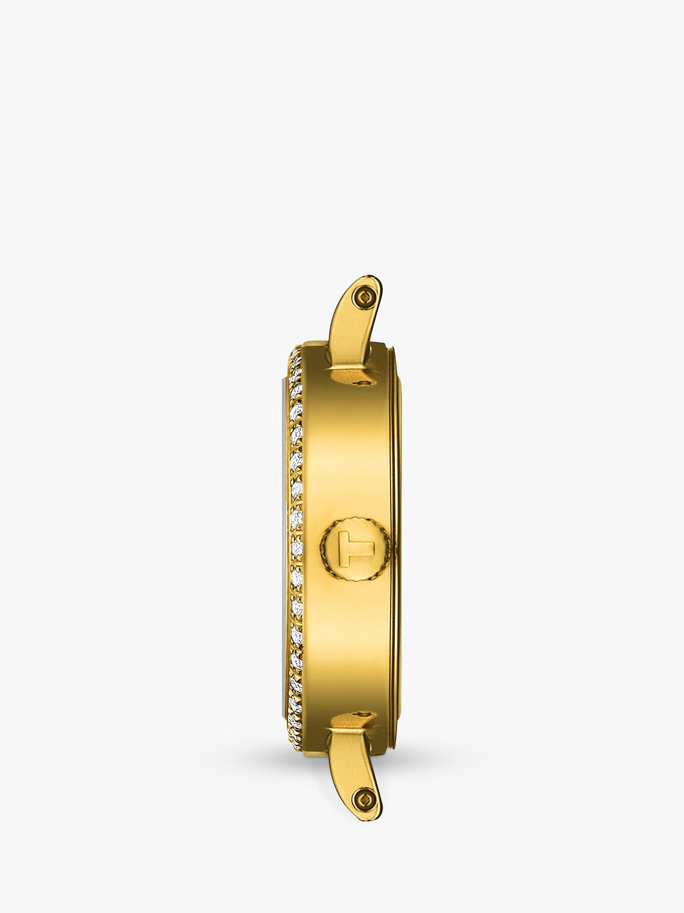 Product image 2 of 4, which shows Tissot T1400096302600 Lovely Women's Diamond Bracelet Strap Watch, Gold/Champagne