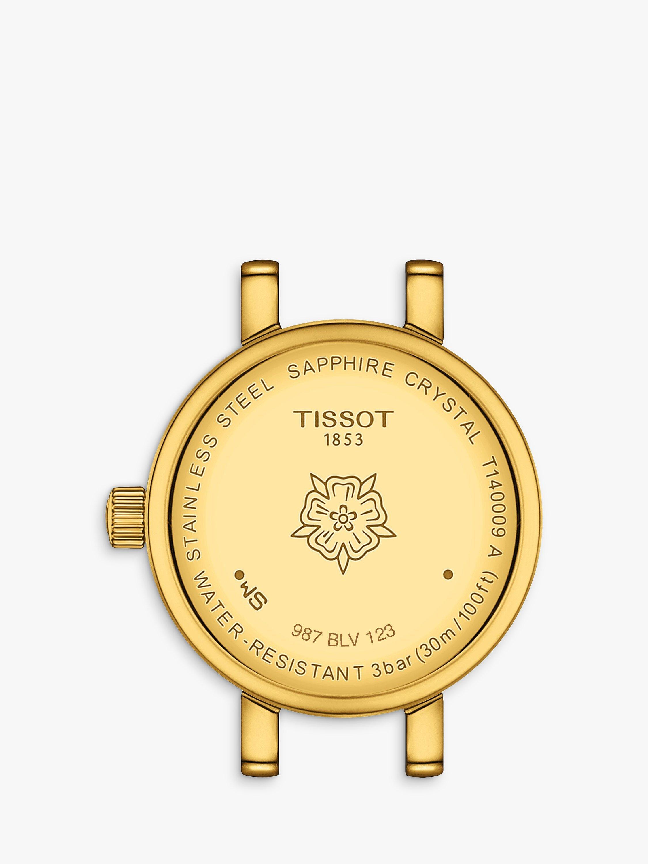 Product image 3 of 4, which shows Tissot T1400096302600 Lovely Women's Diamond Bracelet Strap Watch, Gold/Champagne