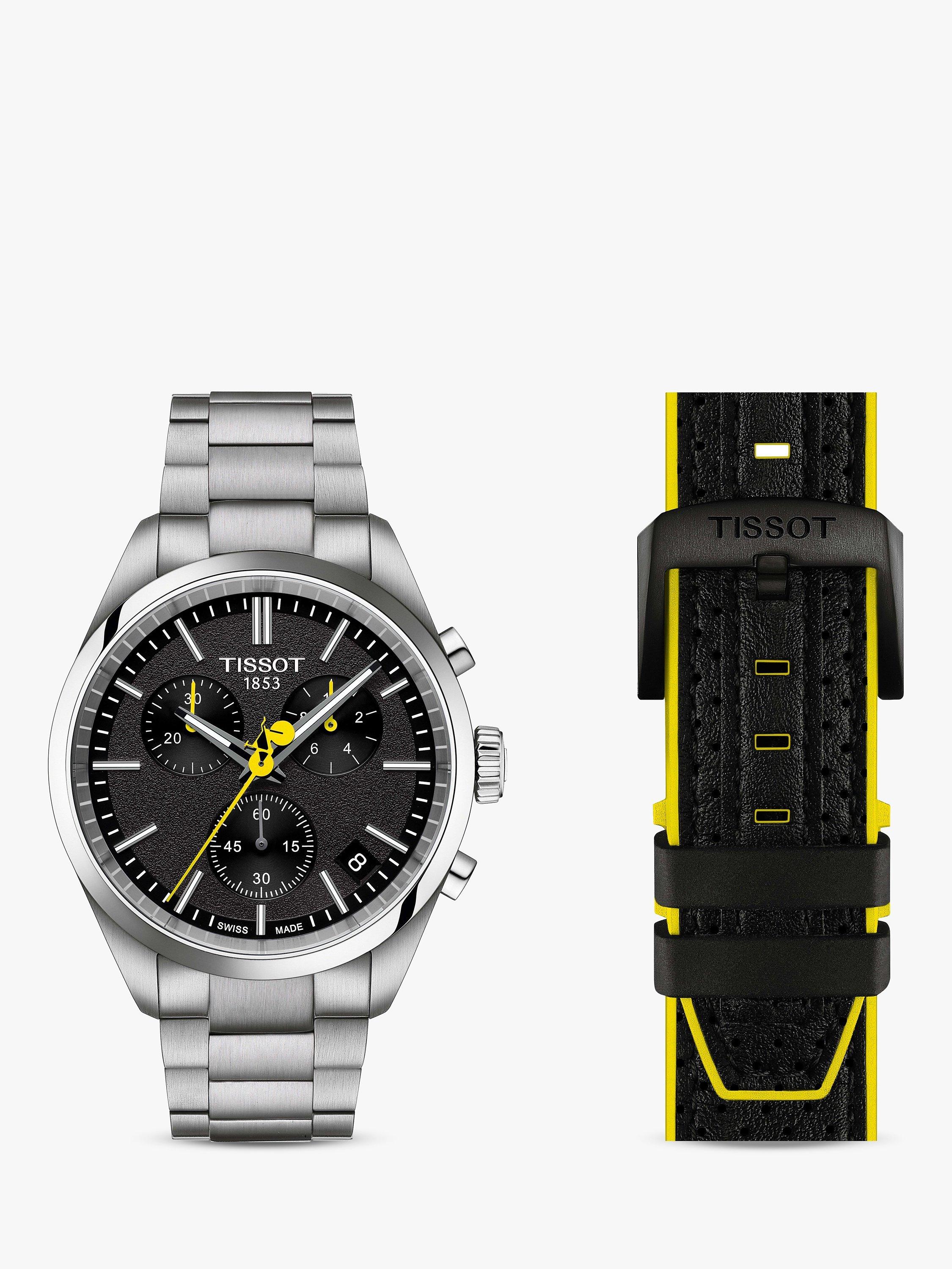 Product image 1 of 7, which shows Tissot T1504171105100 Men's PR 100 Special Edition Tour De France 2024 Watch, Silver/Black