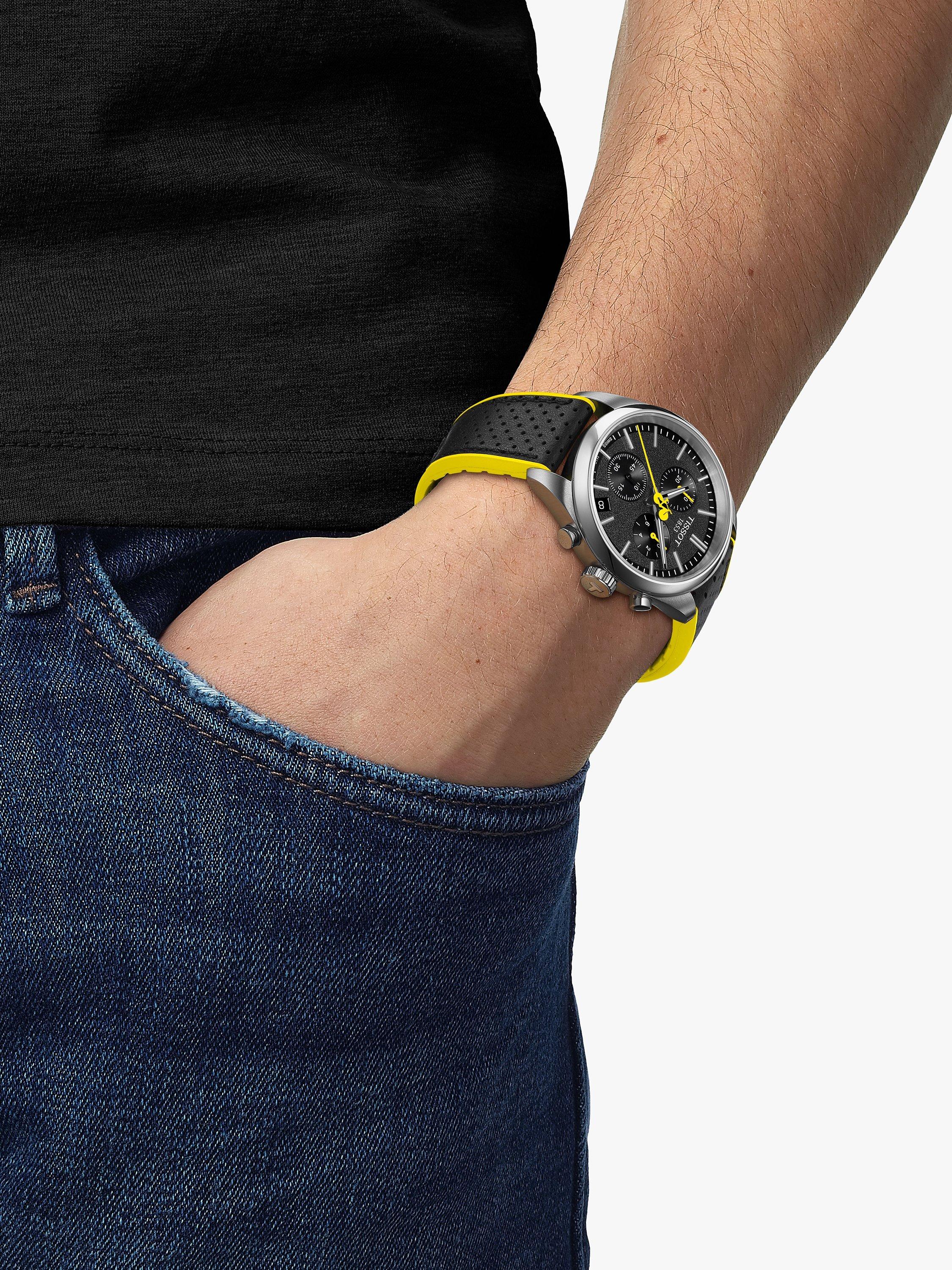 Product image 4 of 7, which shows Tissot T1504171105100 Men's PR 100 Special Edition Tour De France 2024 Watch, Silver/Black