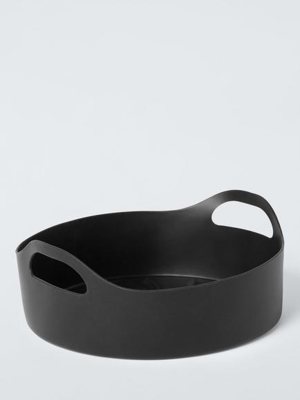 John Lewis Round Silicone Non-Stick Reusable Air Fryer Liner, Black