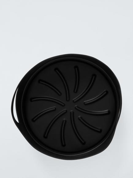 John Lewis Round Silicone Non-Stick Reusable Air Fryer Liner - view 2, Black