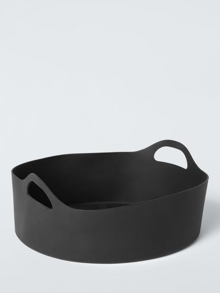 John Lewis Round Silicone Non-Stick Reusable Air Fryer Liner, Black