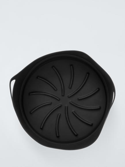 John Lewis Round Silicone Non-Stick Reusable Air Fryer Liner - view 2, Black