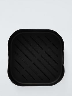 John Lewis Square Silicone Non-Stick Reusable Air Fryer Liner, 22cm - view 2, Black