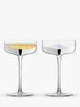 Anton Studio Designs Wave Coupe Cocktail Glass, Set of 2, 250ml, Silver