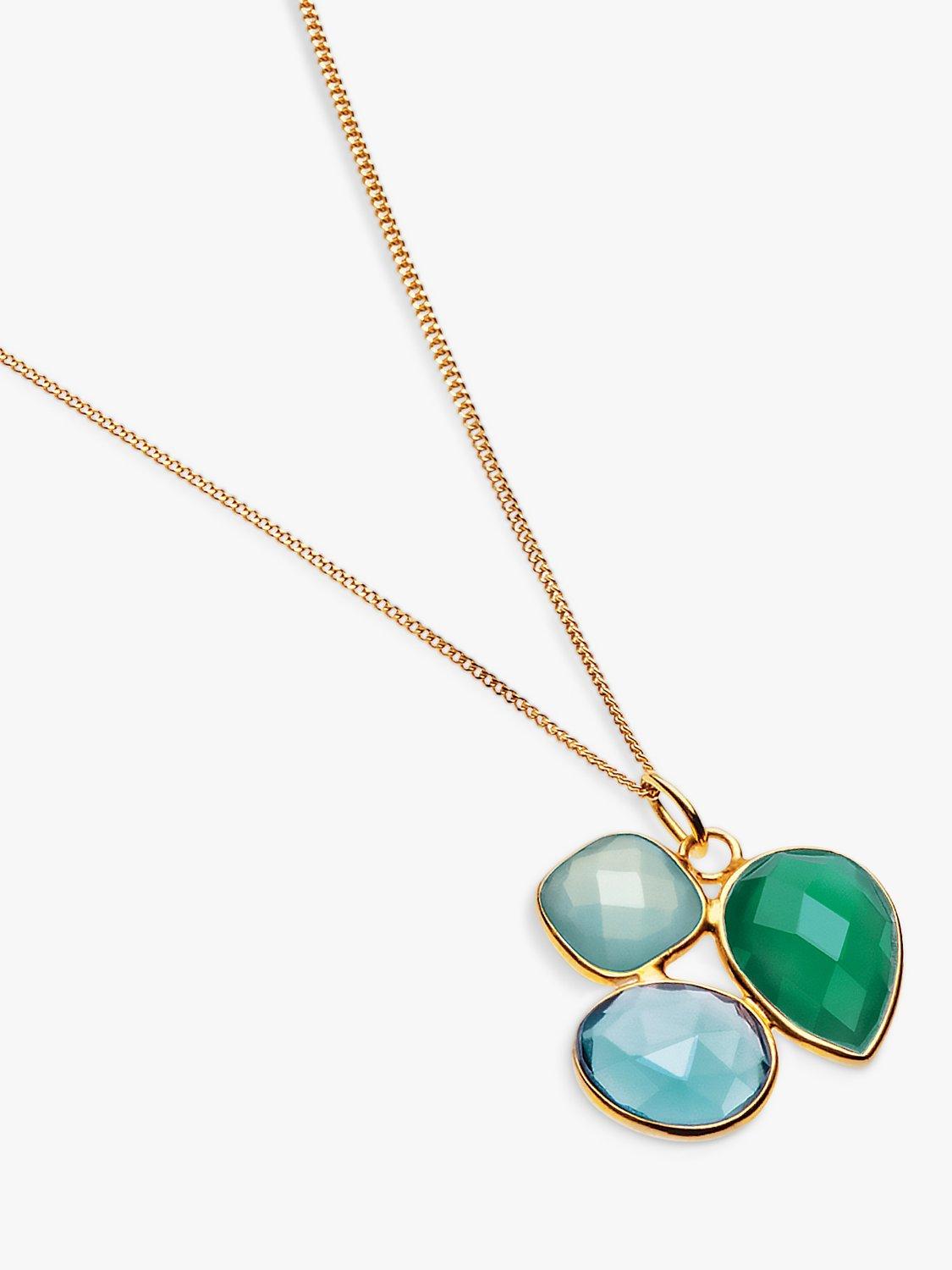 Product image 1 of 4, which shows Sarah Alexander Polynesia Gemstone Pendant Necklace, Gold