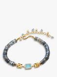 Sarah Alexander Mauritius Gemstone Beaded Bracelet, Gold