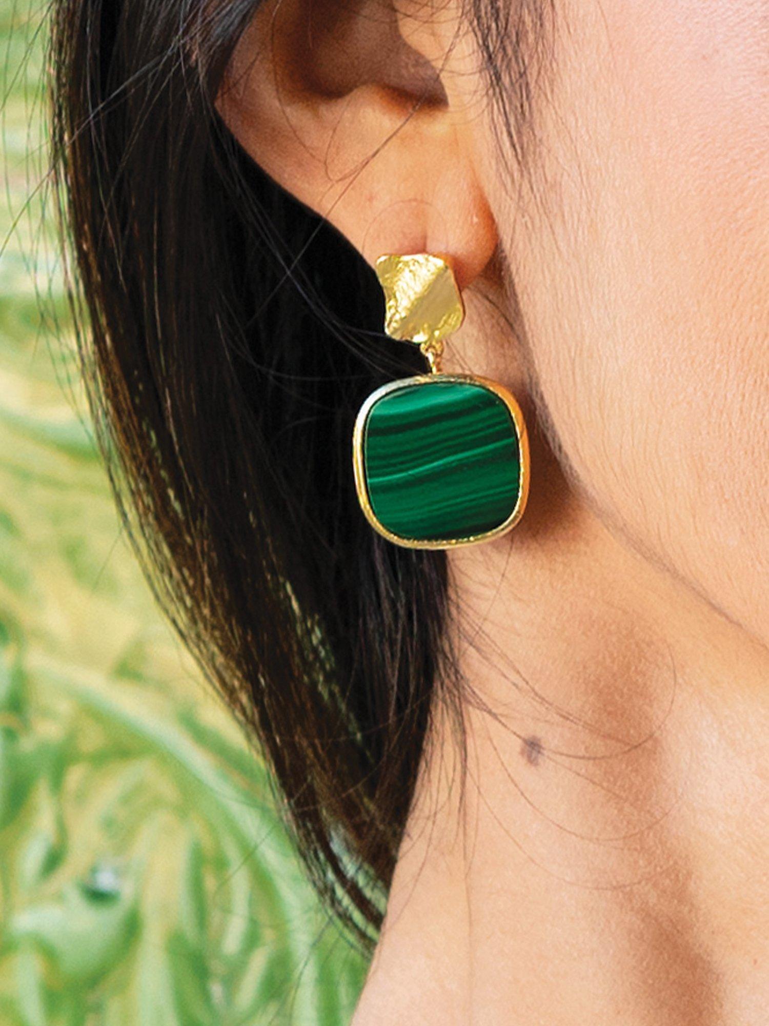 Sarah Alexander Cape Verde Gemstone Drop Earrings, Gold