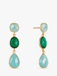 Sarah Alexander Polynesia Gemstone Earrings, Gold