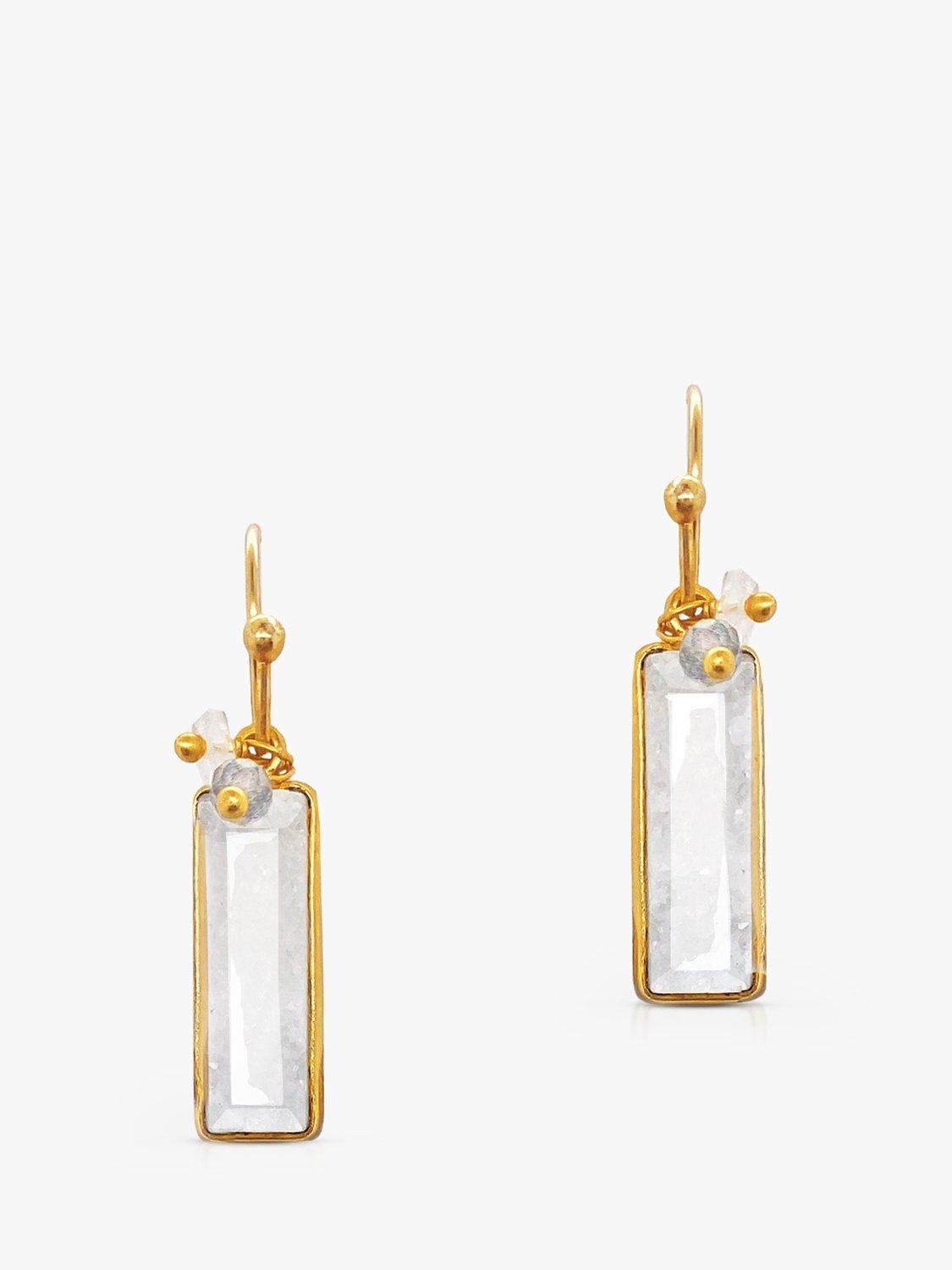 Product image 1 of 4, which shows Sarah Alexander Pebble Bay Drop Earrings, Gold