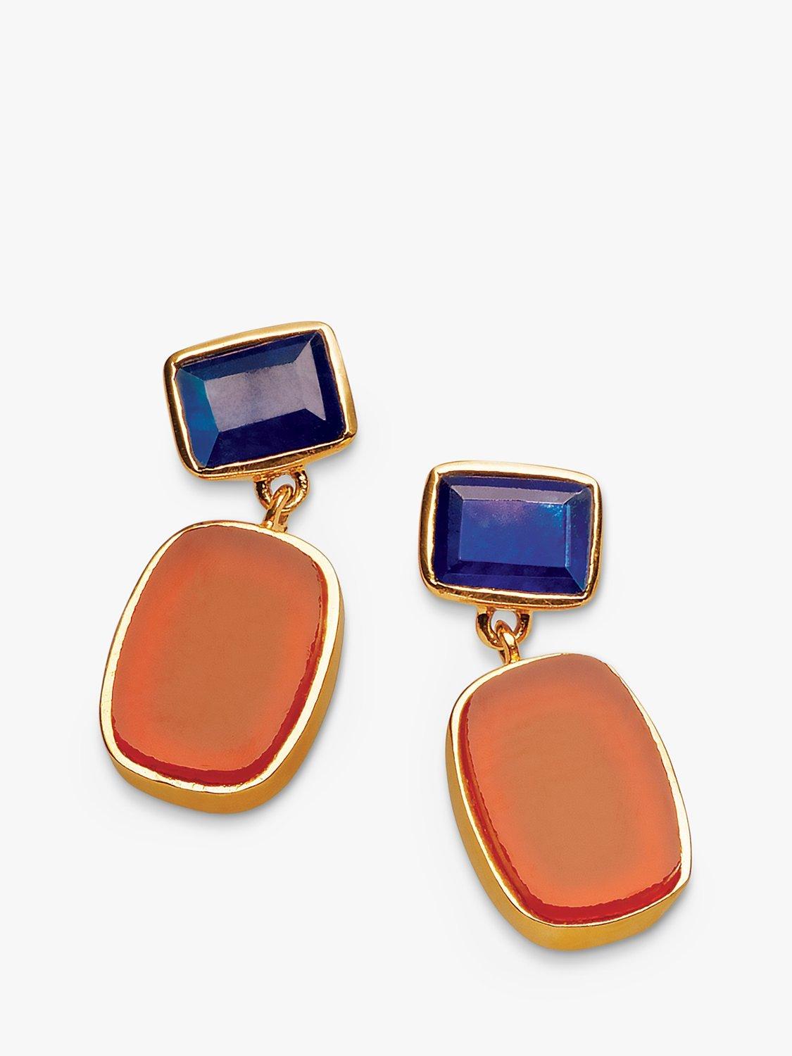 Product image 1 of 4, which shows Sarah Alexander Tokyo Nights Gemstone Earrings, Gold