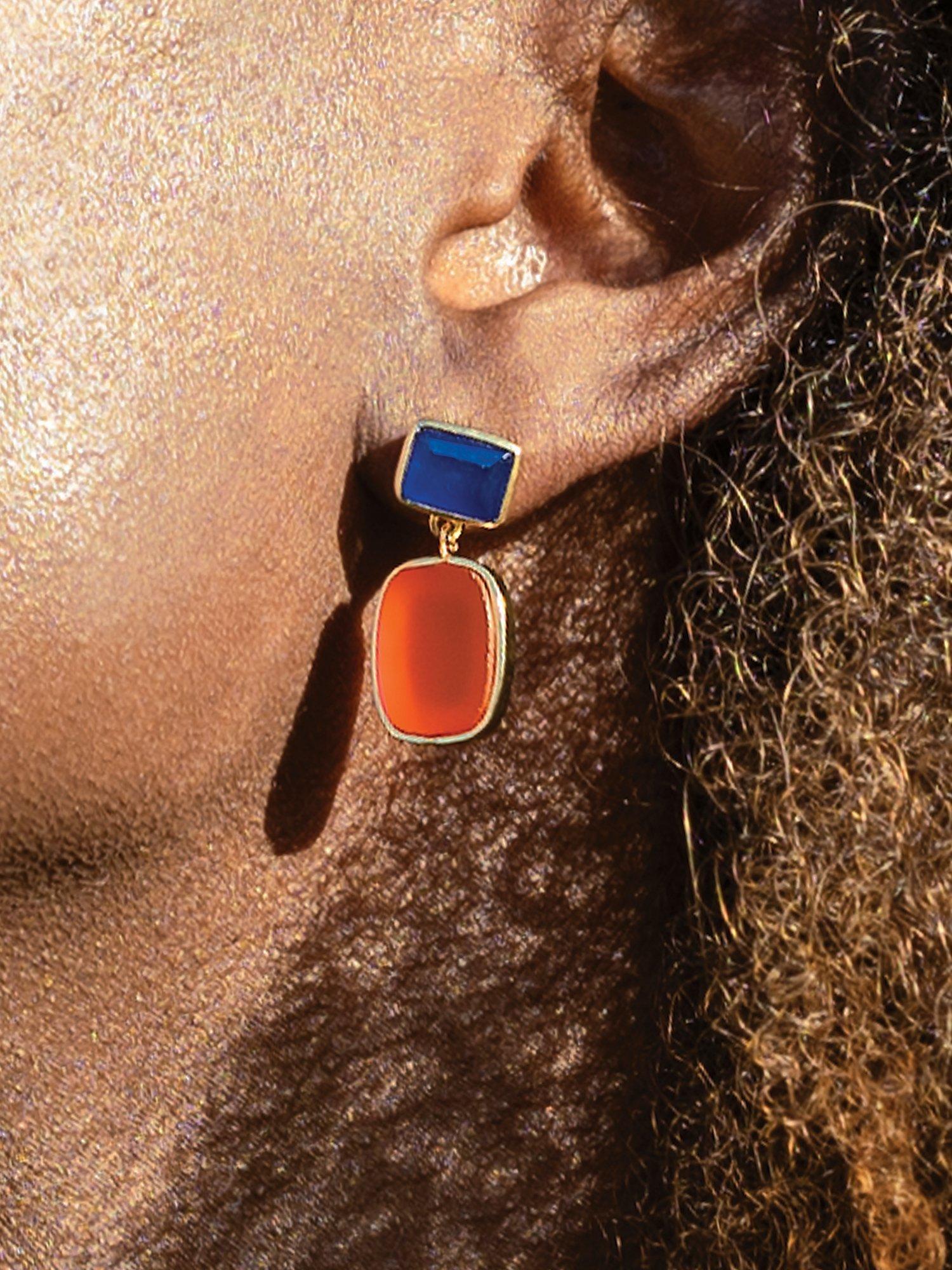 Product image 3 of 4, which shows Sarah Alexander Tokyo Nights Gemstone Earrings, Gold