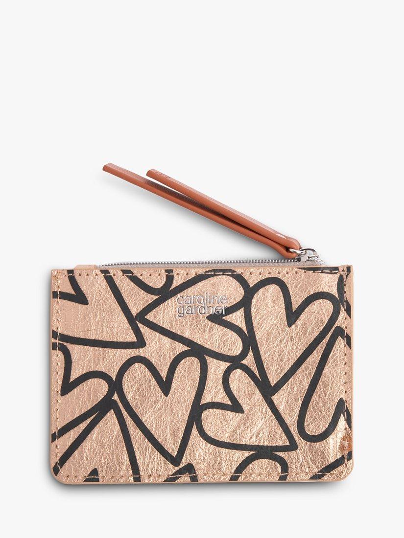 Product image 1 of 2, which shows Caroline Gardner Heart Patch Purse, Multi